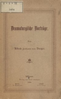 Dramaturgische Vorträge