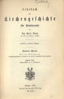 Lehrbuch der Kirchengeschichte für Studierende. Bd. 2, Seit der Reformation Entwicklungsgeschichte der Kirche in den modern-europäischen Kulturzuständen. Th 2, Kirchengeschichte des 19 Jahrhunderts