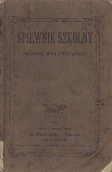 Śpiewnik szkolny na jeden, dwa i trzy głosy