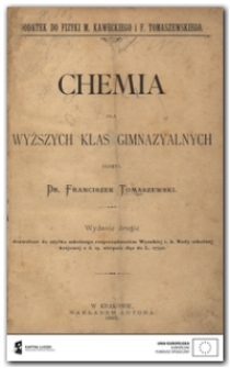 Chemia dla wyższych klas gimnazyalnych