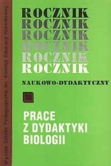 Rocznik Naukowo-Dydaktyczny. Z. 160, Prace z Dydaktyki Biologii. 5