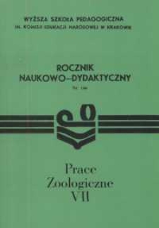 Rocznik Naukowo-Dydaktyczny. Z. 166, Prace Zoologiczne. 7