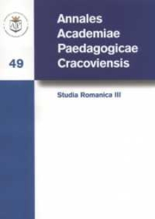 Annales Universitatis Paedagogicae Cracoviensis. 49, Studia Romanica. 3