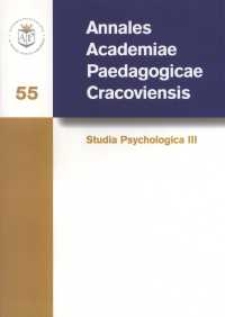 Annales Academiae Paedagogicae Cracoviensis. 55, Studia Psychologica. 3