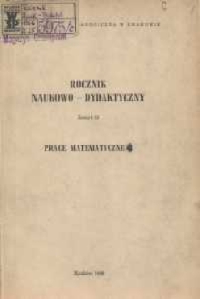 Rocznik Naukowo-Dydaktyczny. Z. 25, Prace Matematyczne. 4