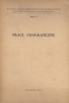 Rocznik Naukowo-Dydaktyczny. Z. 30, Prace Geograficzne. 4