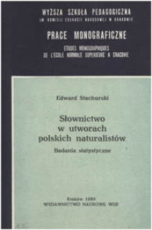 Słownictwo w utworach polskich naturalistów : badania statystyczne