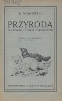 Przyroda : dla oddziału V szkół powszechnych