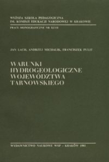 Warunki hydrogeologiczne województwa tarnowskiego