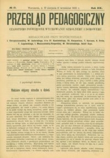 Przegląd Pedagogiczny : czasopismo poświęcone wychowaniu szkolnemu i domowemu. [Rok 1900]. R. 19, Nr 17