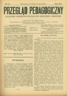 Przegląd Pedagogiczny : czasopismo poświęcone wychowaniu szkolnemu i domowemu. [Rok 1902]. R. 21, Nr 13