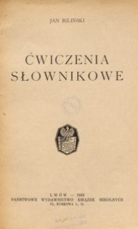 Ćwiczenia słownikowe