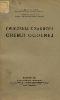 Ćwiczenia z zakresu chemji ogólnej