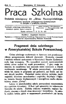 Praca Szkolna. Rok II. Nr 8 (1923)