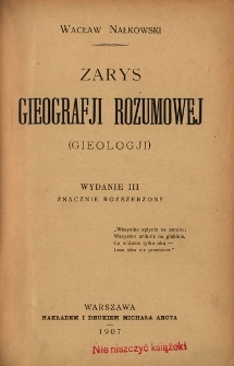 Zarys gieografji rozumowej (gieologji)