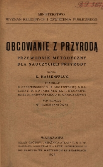 Obcowanie z przyrodą : przewodnik metodyczny dla nauczycieli przyrody