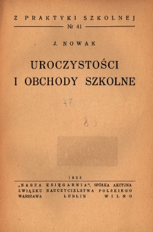 Uroczystości i obchody szkolne