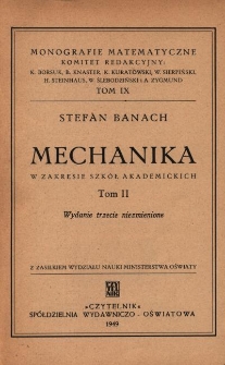 Mechanika : w zakresie szkół akademickich. T. 2