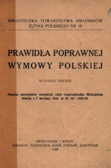 Prawidła poprawnej wymowy polskiej