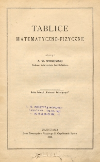 Tablice matematyczno-fizyczne