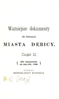 II. Sprawozdanie Dyrekcyi c. k. Gimnazyum w Dębicy za rok szkolny 1908/1909