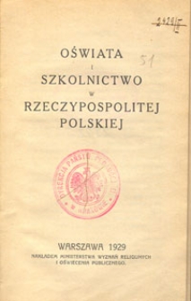 Oświata i szkolnictwo w Rzeczypospolitej Polskiej