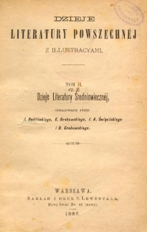 Dzieje literatury powszechnej z illustracyami. T. 2, Dzieje literatury średniowiecznéj