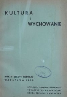 Kultura i Wychowanie. R. 5, z. 1