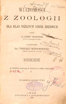 Wiadomości z zoologii dla klas niższych szkół średnich