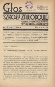 Głos Szkoły Zawodowej : organ Stowarzyszenia Nauczycieli Szkół Zawodowych. R. 11, Nr 1-2