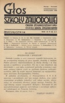 Głos Szkoły Zawodowej : organ Stowarzyszenia Nauczycieli Szkół Zawodowych. R. 11, Nr 3-4
