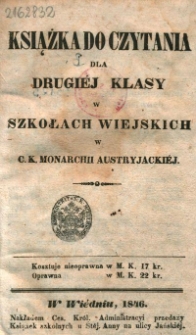 Książka do czytania dla drugiej klasy w szkołach wiejskich w C.K. Monarchii Austryjackiéj