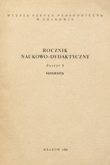 Rocznik Naukowo-Dydaktyczny. Z. 8, Geografia