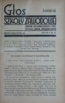 Głos Szkoły Zawodowej : organ Stowarzyszenia Nauczycieli Szkół Zawodowych. R. 8, Nr 10