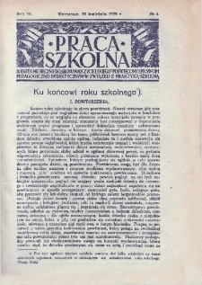 Praca Szkolna. Rok III. Nr 4 (1925)