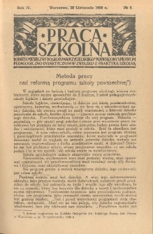Praca Szkolna. Rok IV. Nr 9 (1926)