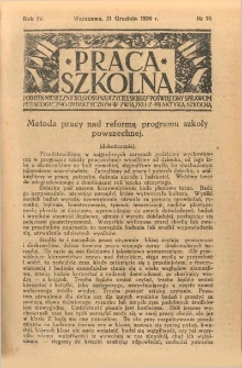 Praca Szkolna. Rok IV. Nr 10 (1926)