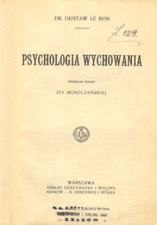 Psychologia wychowania