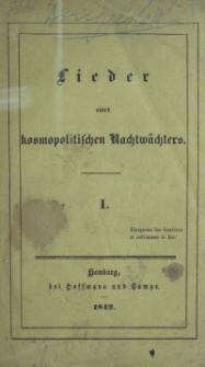 Lieder eines kosmopolitischen Nachtwächters. 1