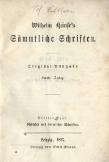 Sämmtliche Schriften. Bd. 4, Gedichte und vermischte Schriften